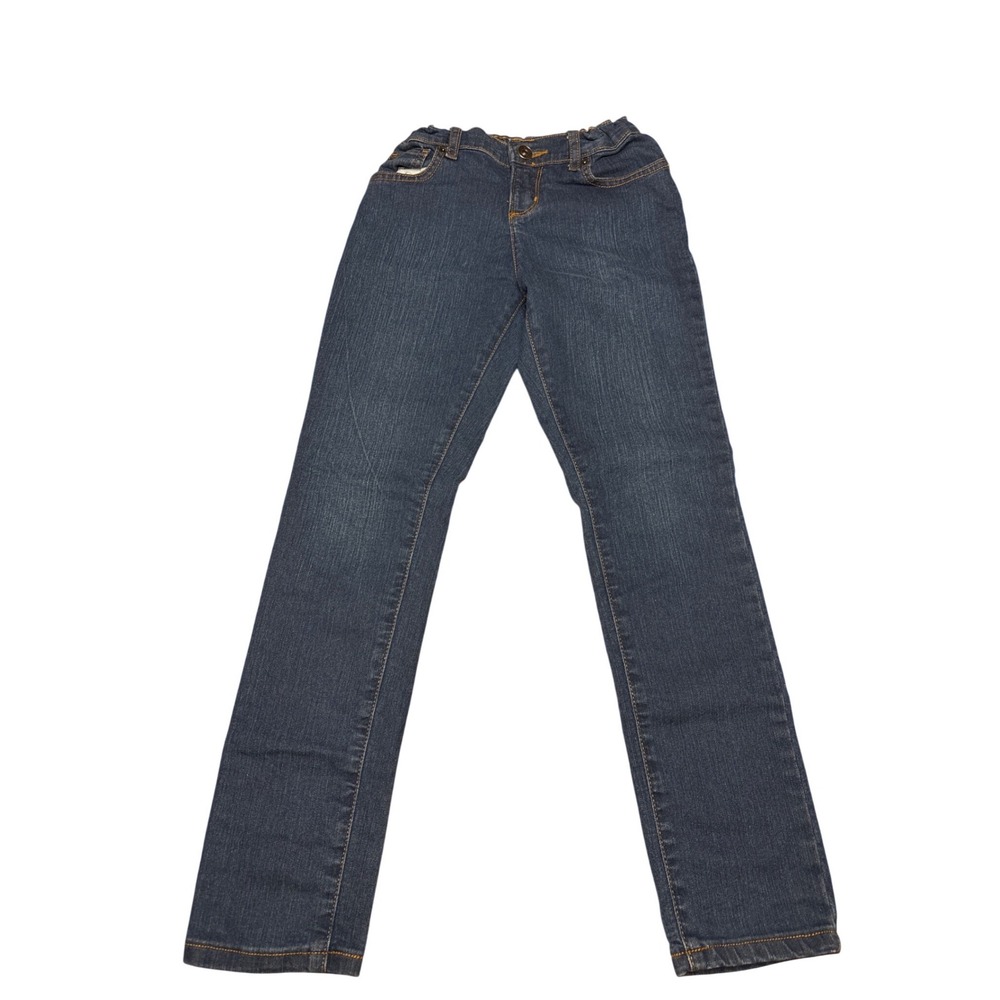 The Childrens Place Super Skinny Jeans Dark Wash Denim Girls Size 8 Adjustable